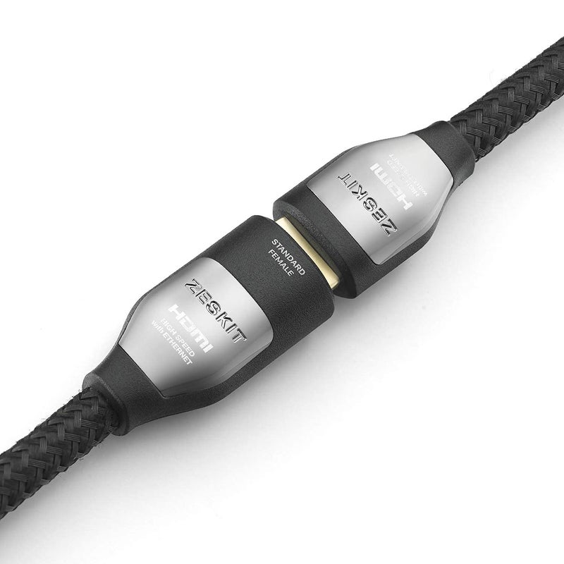 Zeskit Cinema Plus 4K 10ft Male to Female High Speed HDMI Extension Cable 22.28Gbps Compatible with 4K 60Hz Dolby Vision HDR ARC HDCP 2.2 Roku Fire TV Stick Xbox PS4 Pro Apple TV LG Sony Samsung - Image 4